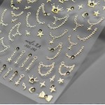 Αυτοκόλλητα Νυχιών 3D MS-392 Gold