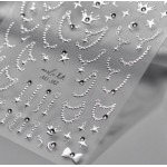 Αυτοκόλλητα Νυχιών 3D MS-392 Silver