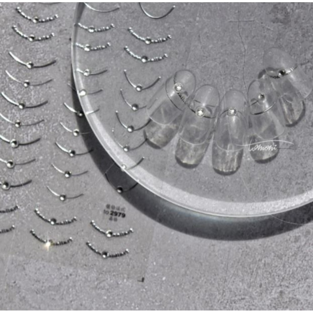 Αυτοκόλλητα Νυχιών 3D 2979 Silver