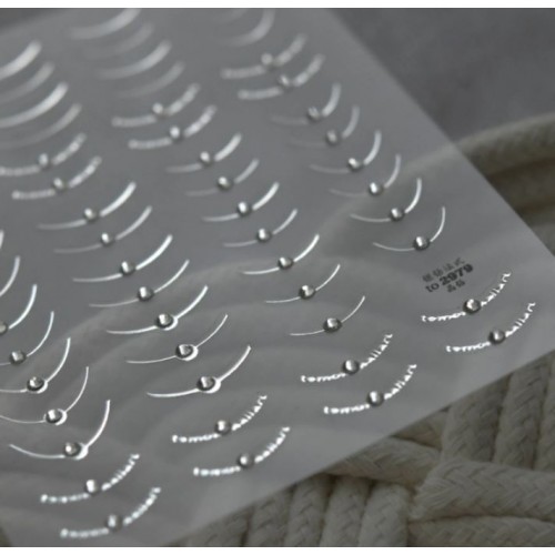 Αυτοκόλλητα Νυχιών 3D 2979 Silver