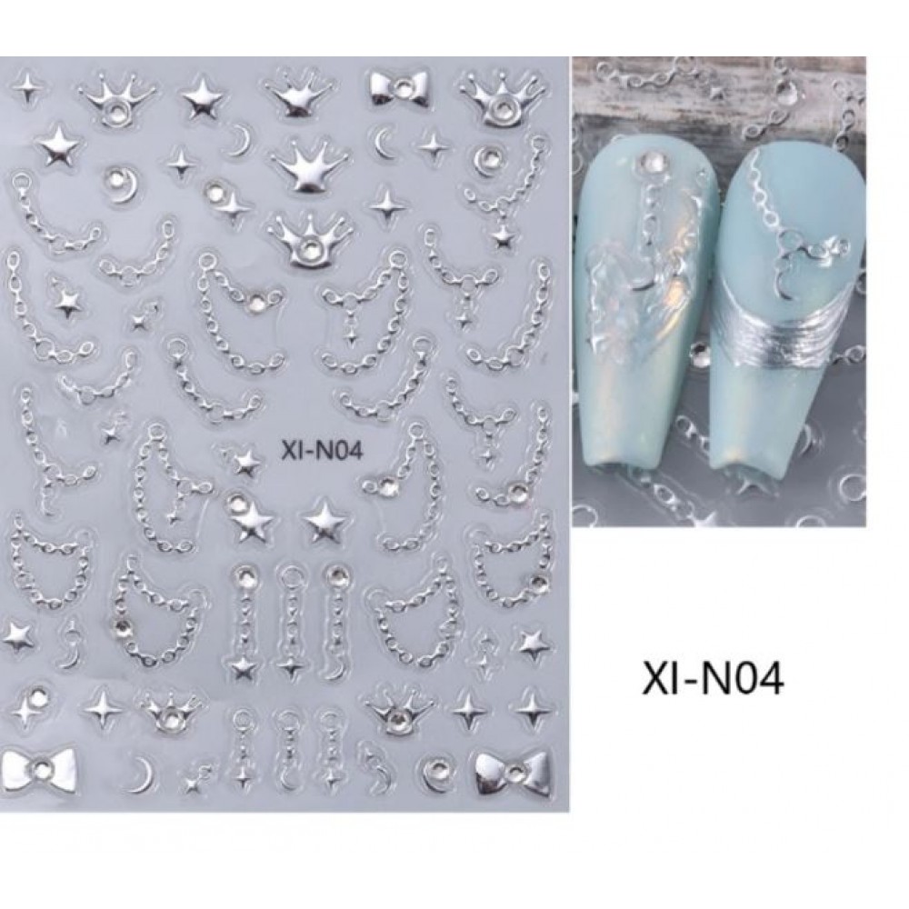 Αυτοκόλλητα Νυχιών 3D XI-N04