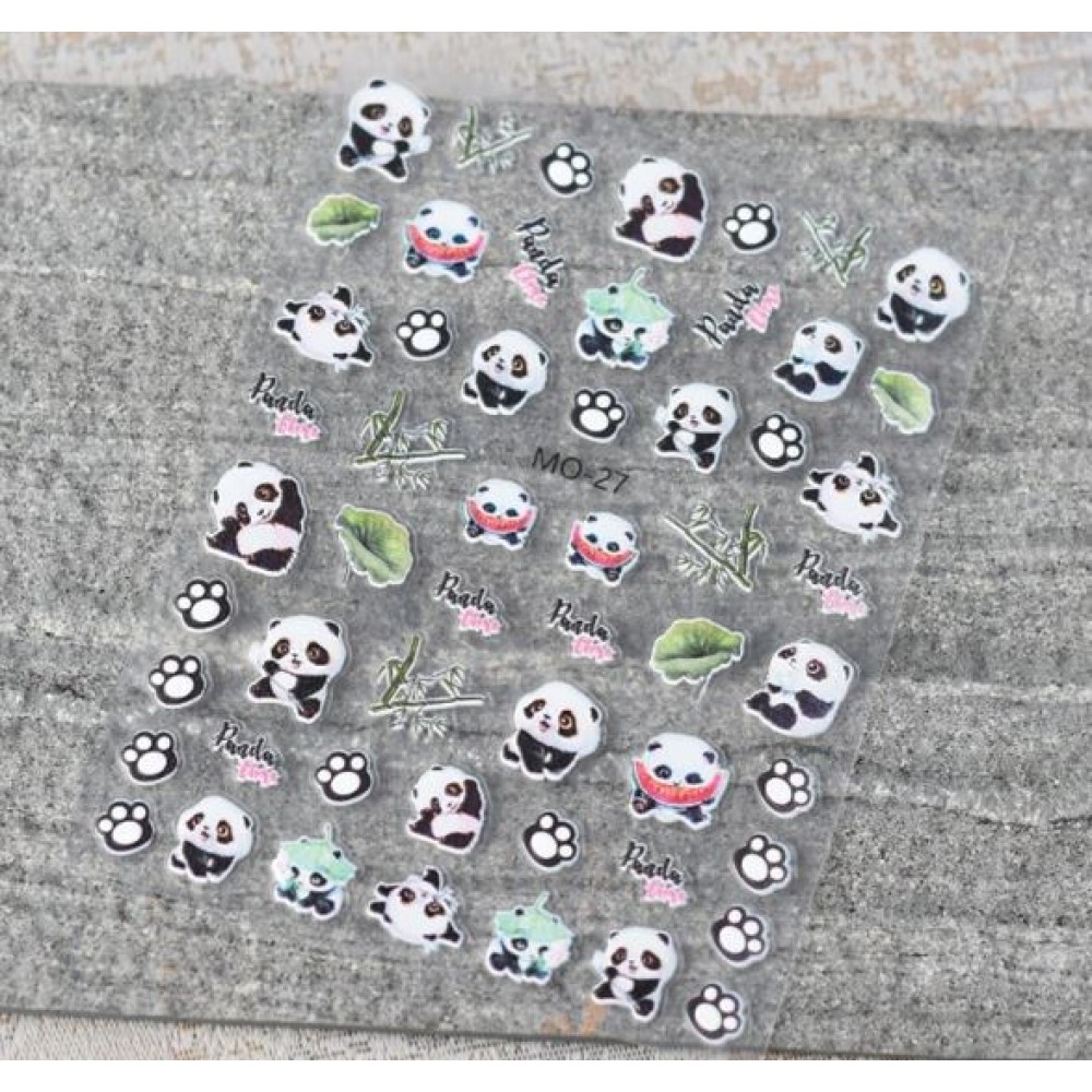 Αυτοκόλλητα Νυχιών Cute Panda MO-27