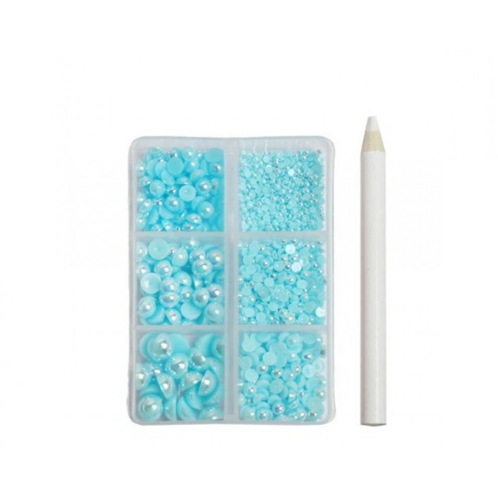 Διακοσμητικά Νυχιών Πέρλες Sky Blue AB