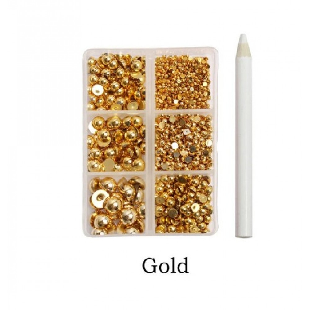 Διακοσμητικά Νυχιών Πέρλες Gold