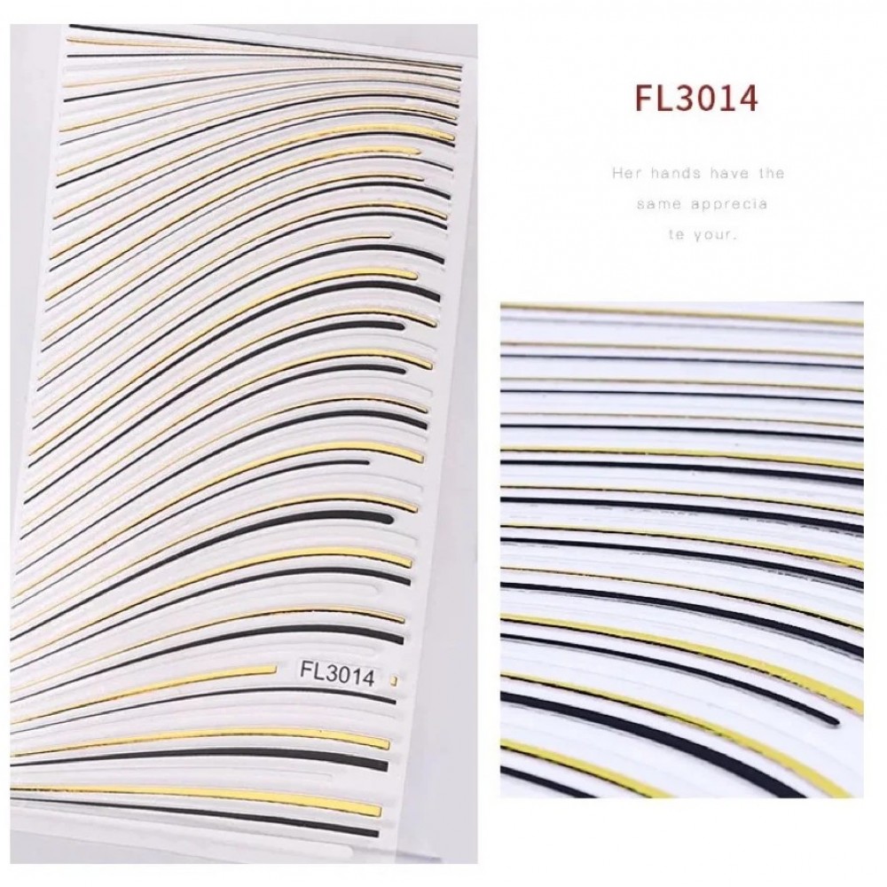 Αυτοκόλλητα Νυχιών Striped FL3014