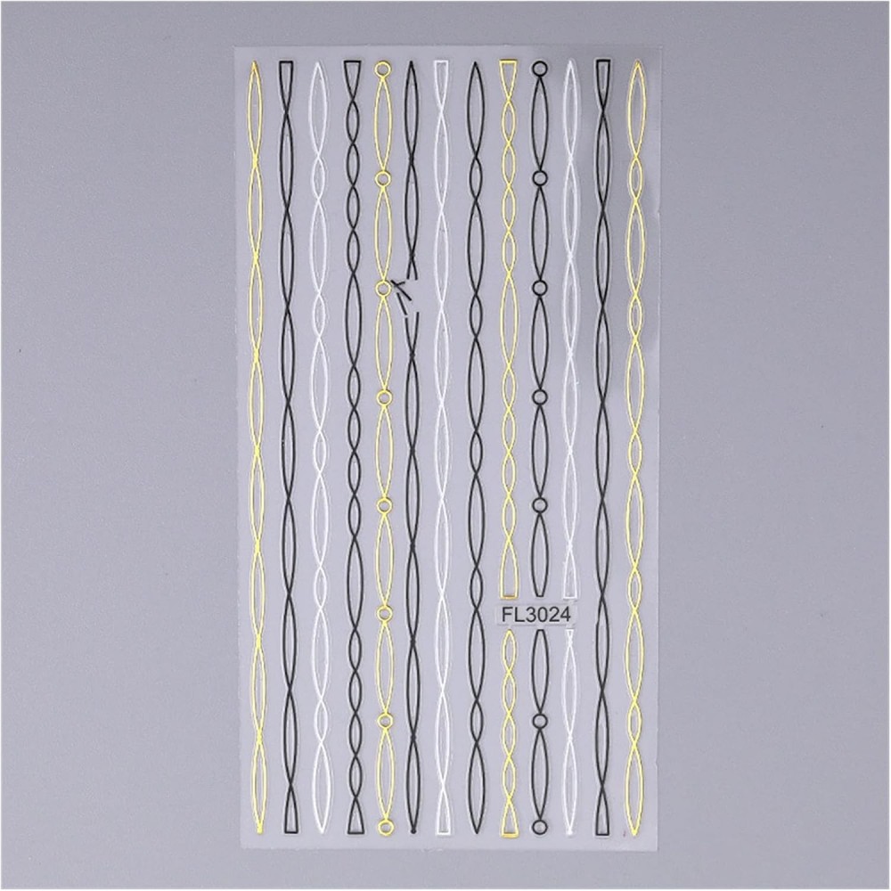 Αυτοκόλλητα Νυχιών Striped FL3024