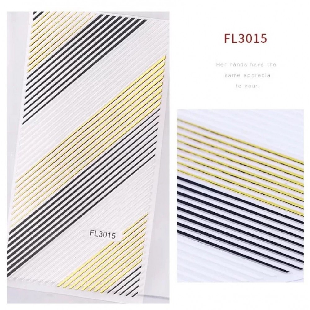 Αυτοκόλλητα Νυχιών Striped FL3015