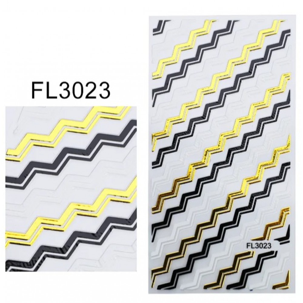Αυτοκόλλητα Νυχιών Striped FL3023