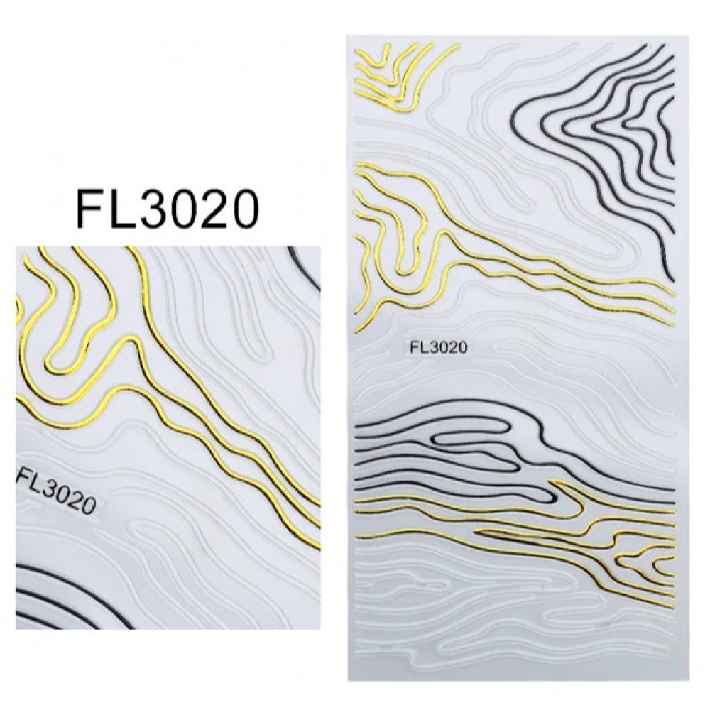 Αυτοκόλλητα Νυχιών Striped FL3020