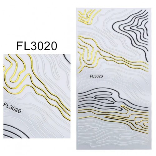 Αυτοκόλλητα Νυχιών Striped FL3020