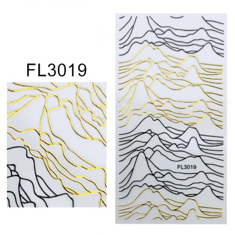 Αυτοκόλλητα Νυχιών Striped FL3019