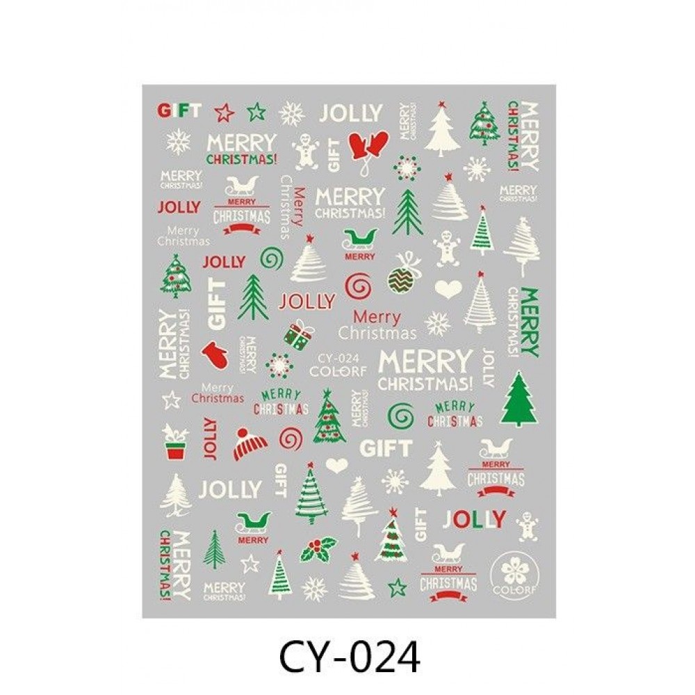 Αυτοκόλλητα Νυχιών Christmas Glow In The Dark  CY-024