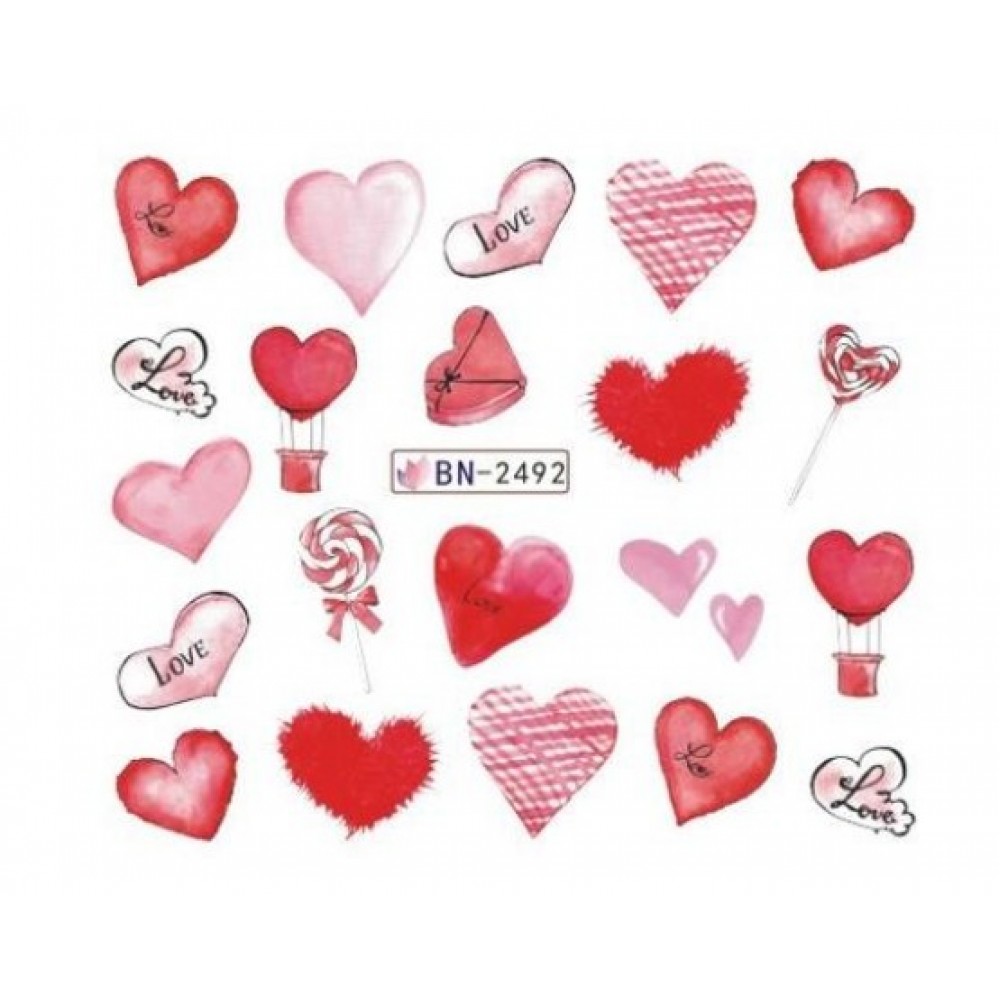 Αυτοκόλλητα Νυχιών Valentine's Day BN-2492