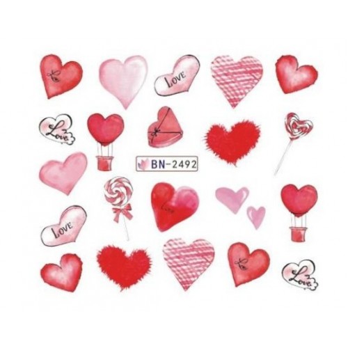 Αυτοκόλλητα Νυχιών Valentine's Day BN-2492