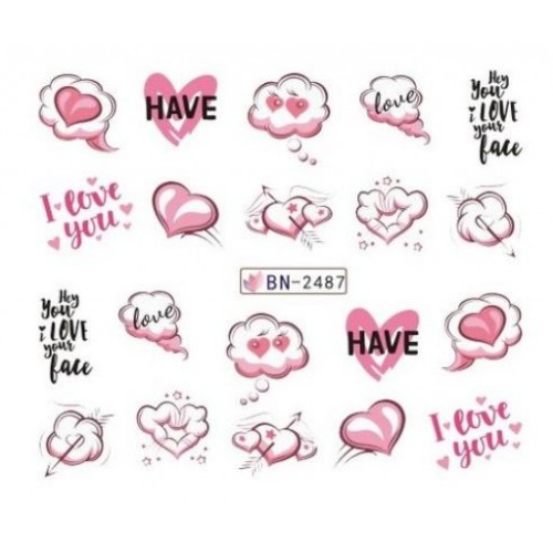 Αυτοκόλλητα Νυχιών Valentine's Day BN-2487