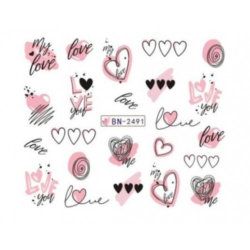 Αυτοκόλλητα Νυχιών Valentine's Day BN-2491