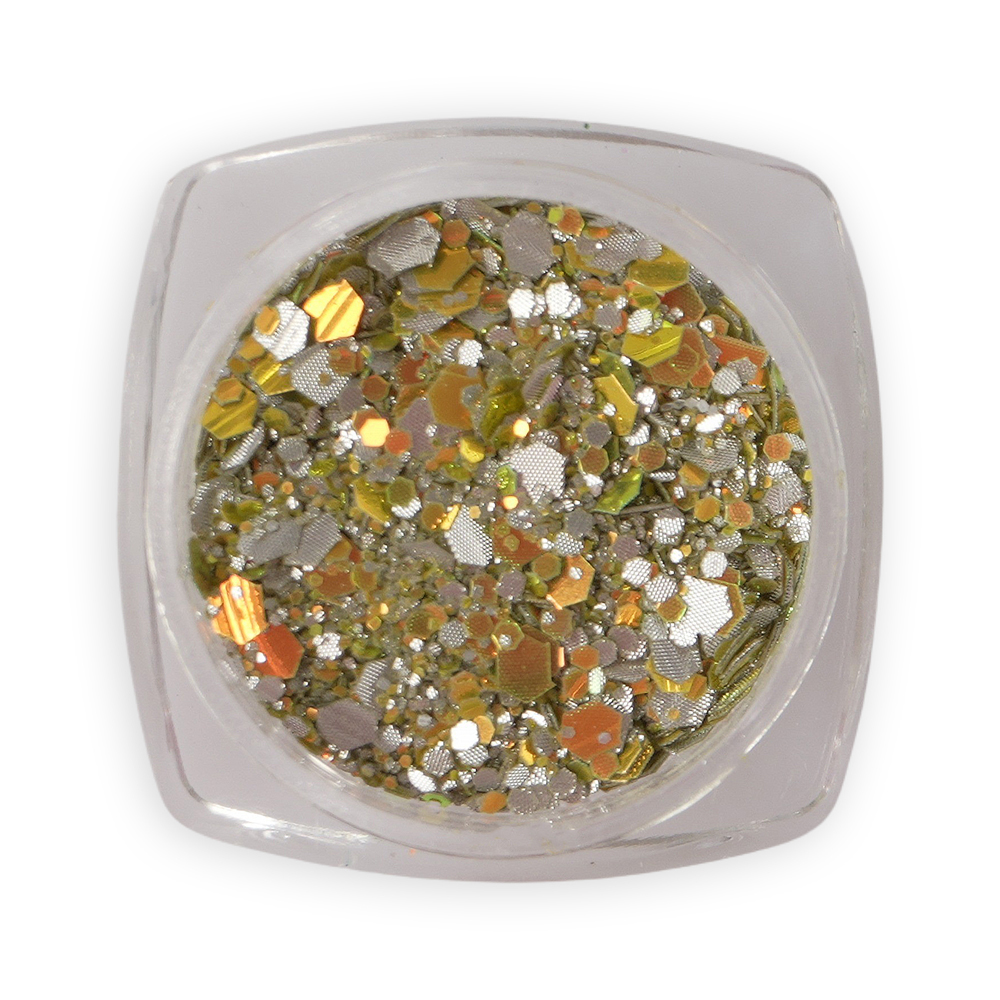 Glitter Νυχιών Με Παγιέτα Reflective Yellow