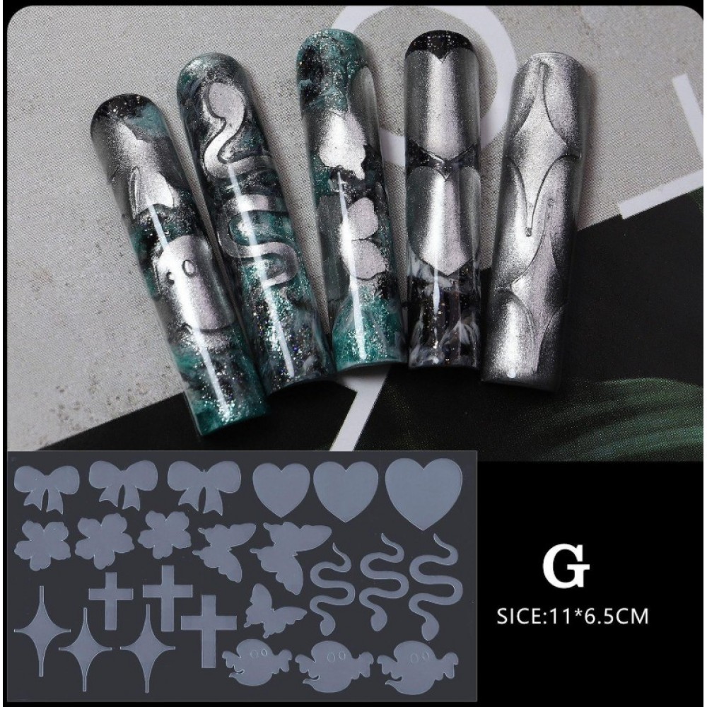 Reusable French Tip Guides (Molds) 12Pcs G
