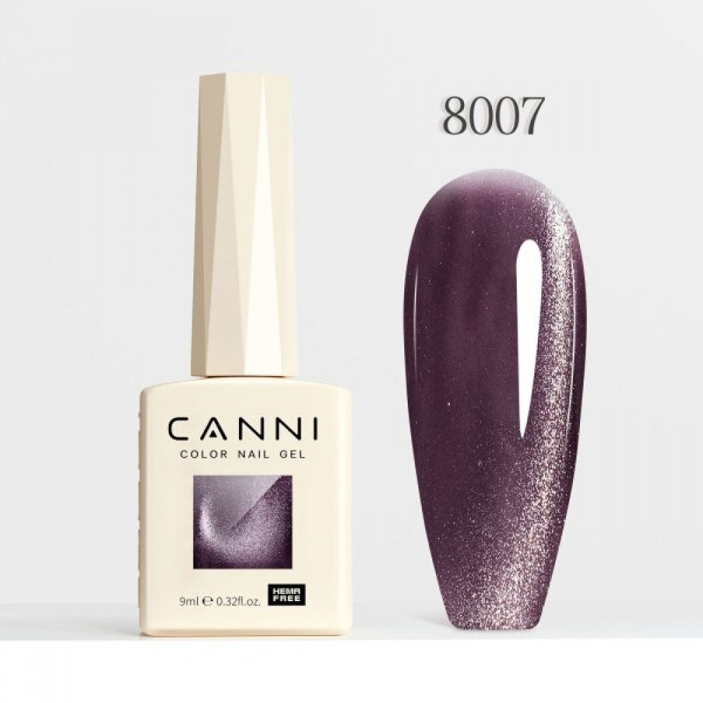 Canni Ημιμόνιμο Βερνίκι Νυχιών Shimmer Velvet  8007, 9ml  Hema Free