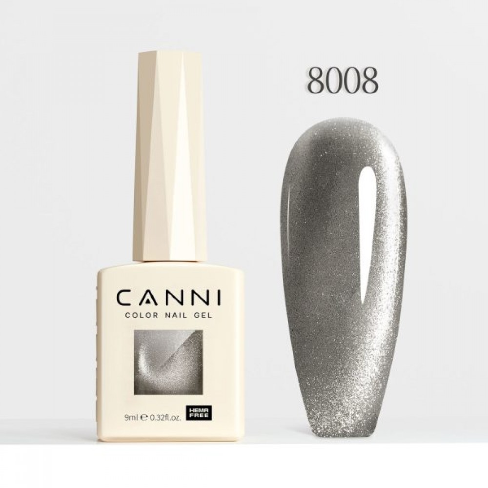 Canni Ημιμόνιμο Βερνίκι Νυχιών Shimmer Velvet  8008, 9ml  Hema Free
