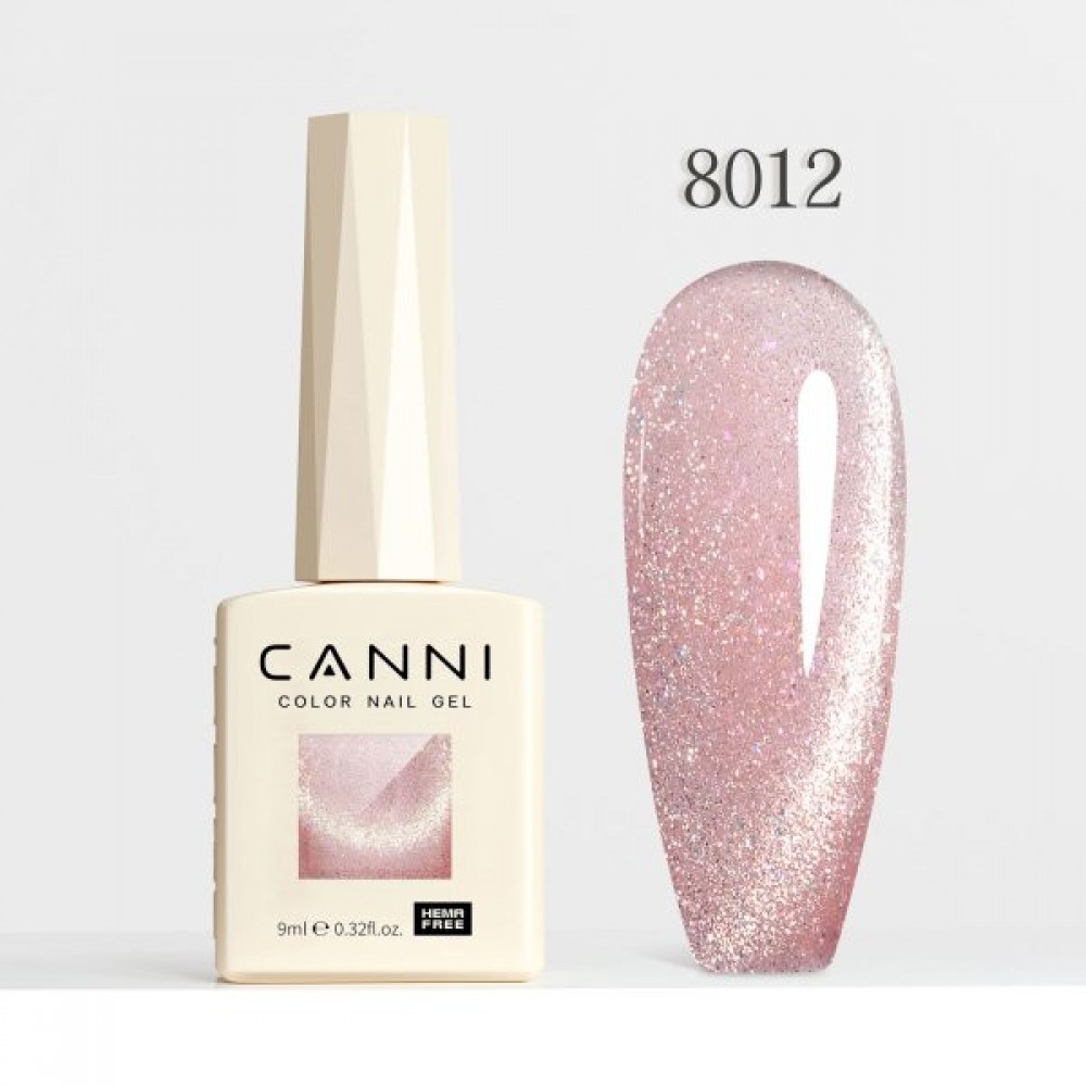 Canni Ημιμόνιμο Βερνίκι Νυχιών Pink Planet Cat Eye  8012, 9ml  Hema Free