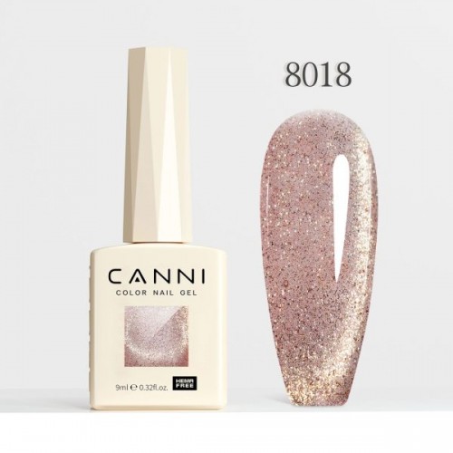 Canni Ημιμόνιμο Βερνίκι Νυχιών  Iridescent Dream 8018, 9ml  Hema Free