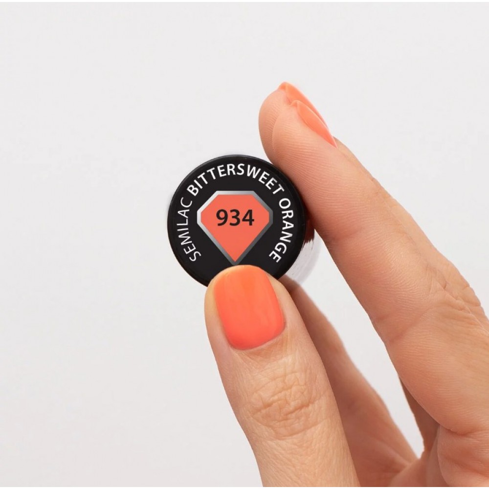 Semilac Ημιμόνιμο Βερνίκι Νυχιών 934 Bittersweet Orange 7ml