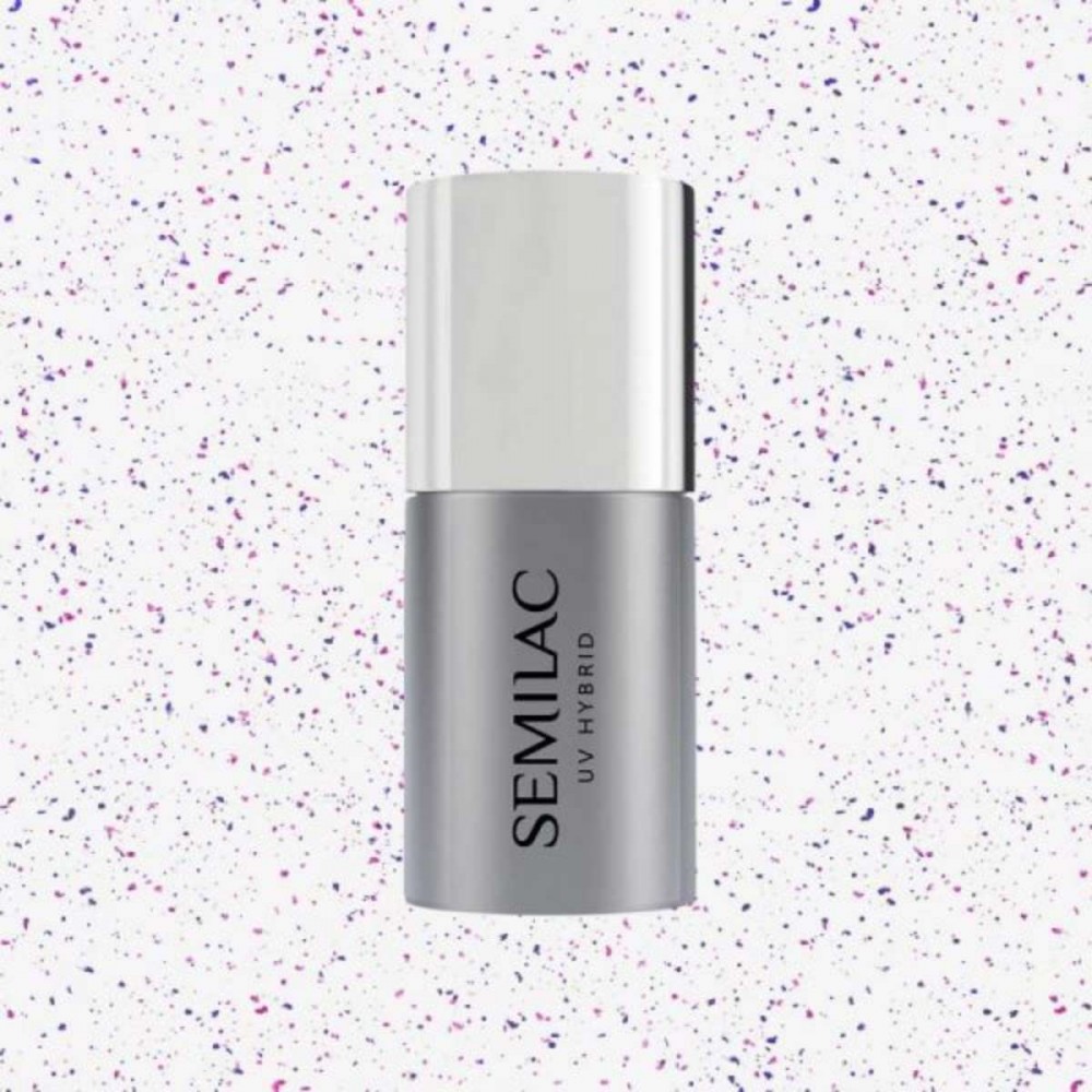 Semilac Ημιμόνιμο Βερνίκι Νυχιών T15  Top No Wipe Blinking Blue & Violet Flakes 7ml *