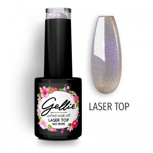 Gellie Ημιμόνιμο Βερνίκι Νυχιών Laser Top No Wipe 10ml