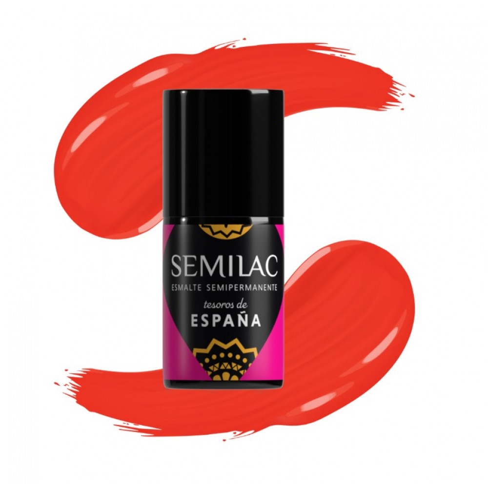 Semilac Ημιμόνιμο Βερνίκι Νυχιών 476 Coral Mediterráneo, 7ml
