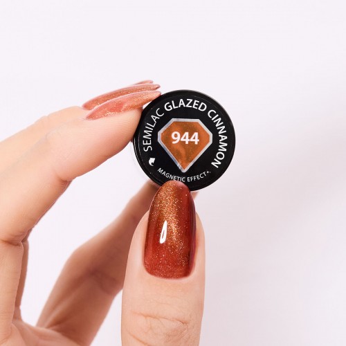 Semilac Ημιμόνιμο Βερνίκι Νυχιών 944 UV Gel Polish Glazed Cinnamon, 7 ml