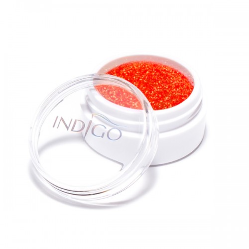 Indigo Pixel Effect Neon Orange