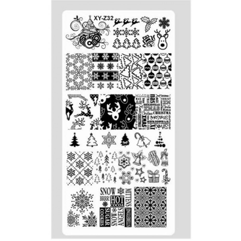 J.K Stamping Plate Για Σχέδια Nail Art XYZ 32 (101006)