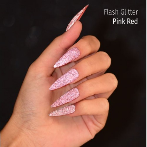 J.K Flash Glitter Pink Red (022719)
