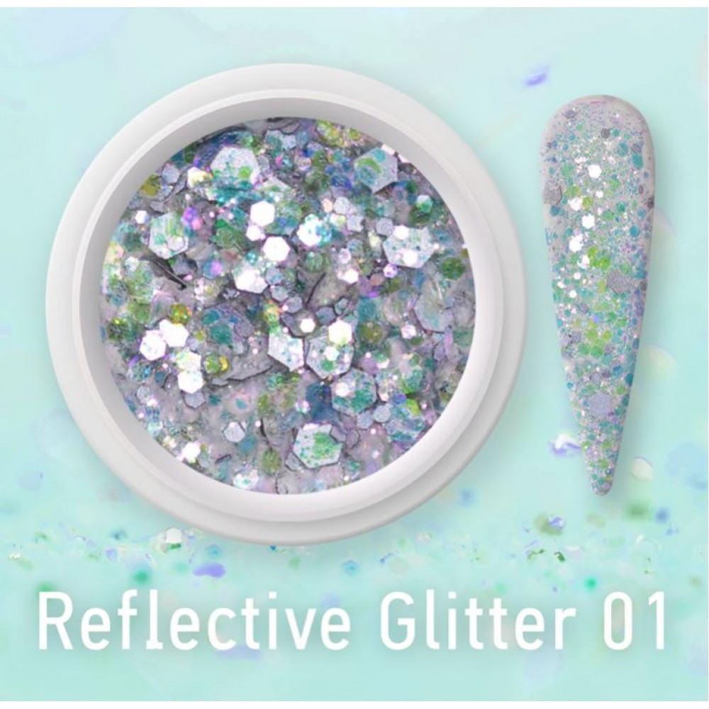 J.K Glitter Νυχιών Reflective Glitter 01 (022733)