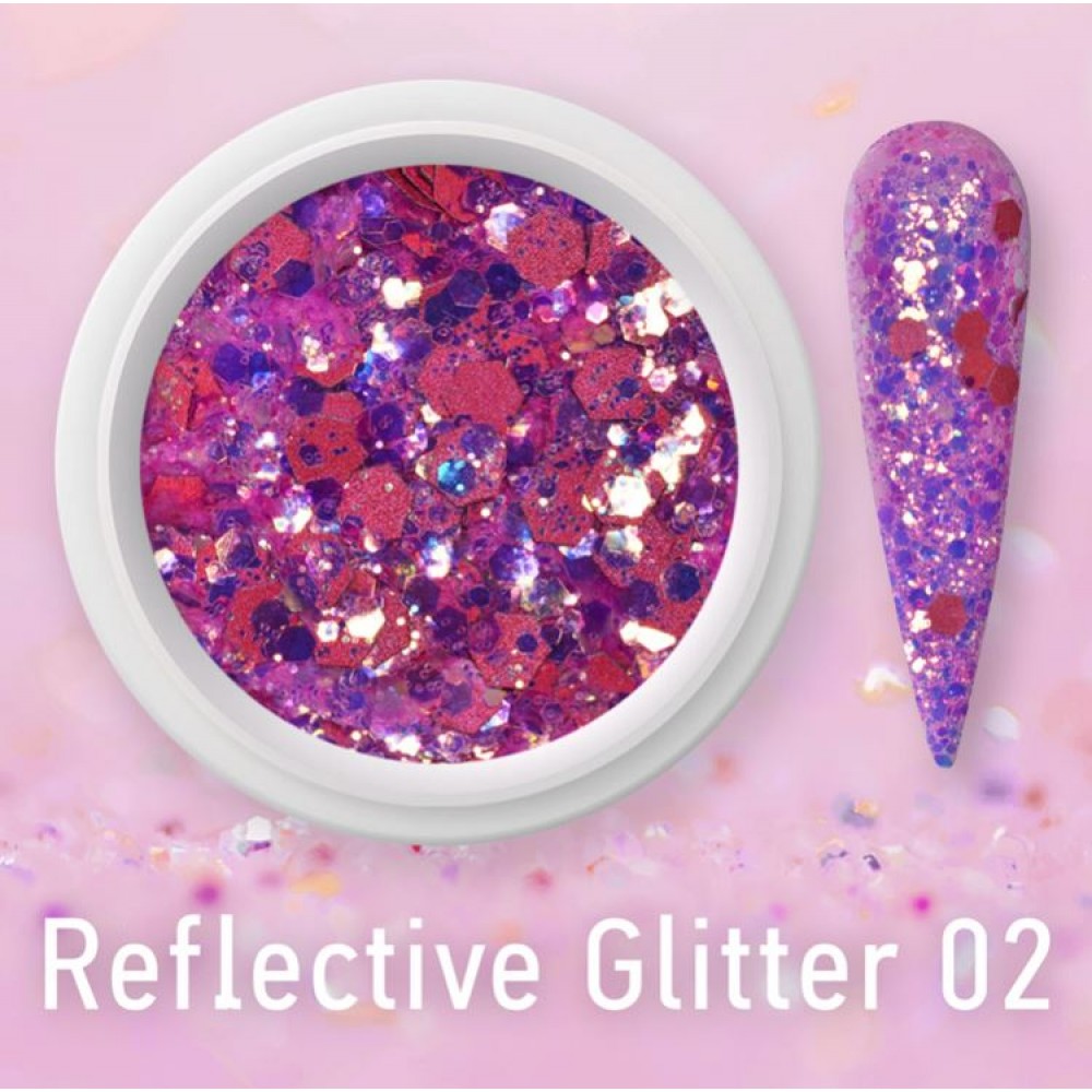 J.K Glitter Νυχιών Reflective Glitter 02 (022734)