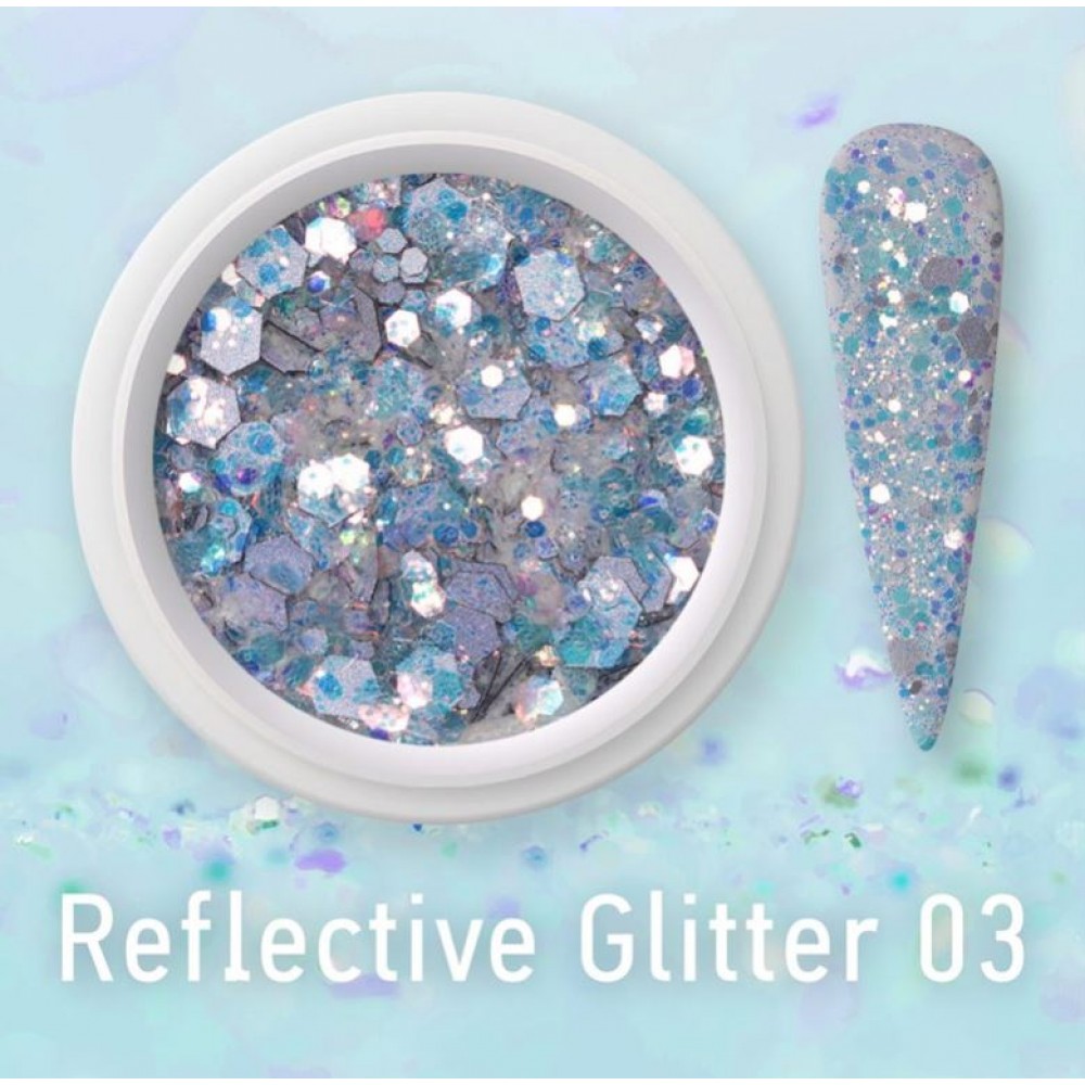 J.K Glitter Νυχιών Reflective Glitter 03 (022735)
