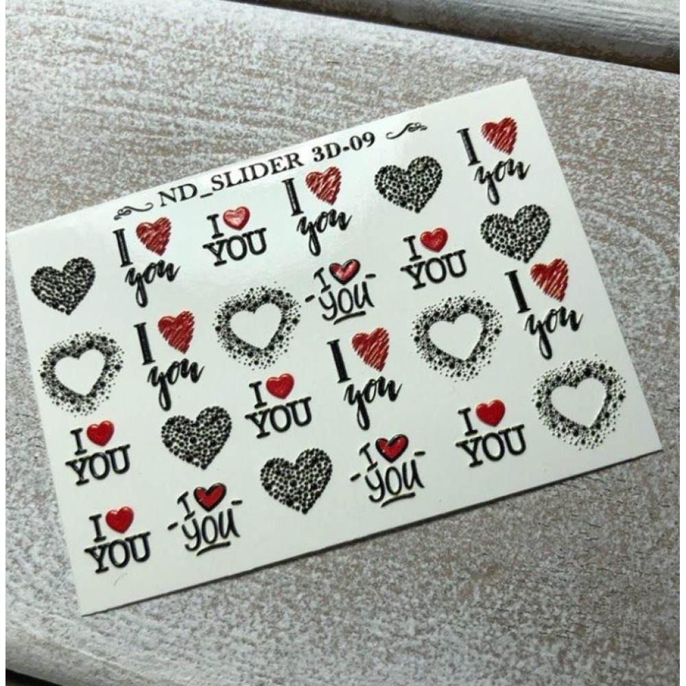 J.K Fashion Nails ND 3D Slider 09 (380765)