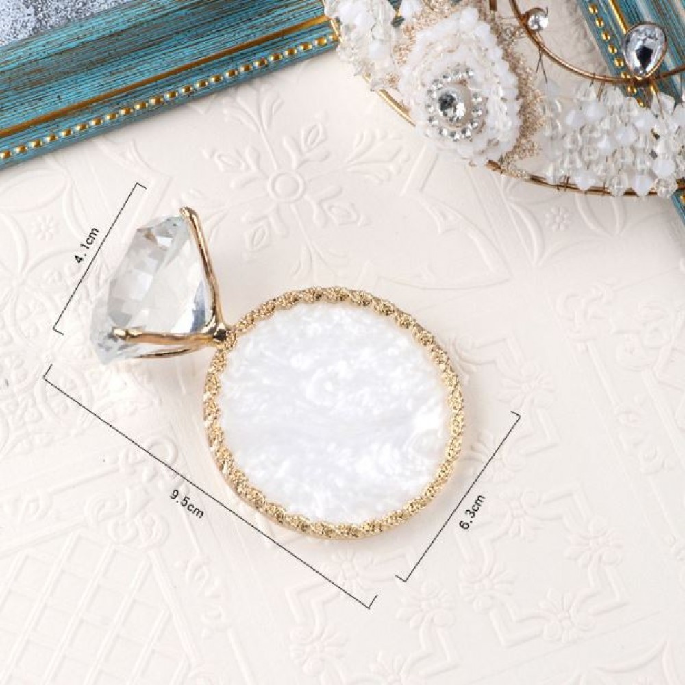 JK Marble Stone Drawing Dish White Ring (090214)
