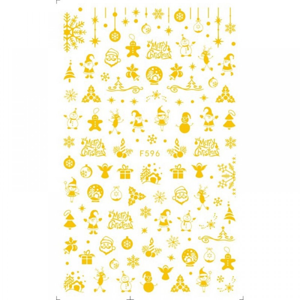 J.K Αυτοκόλλητα Νυχιών F 596 Gold (122268)