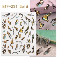 J.K Αυτοκόλλητα Νυχιών BTF-S31 Gold (122904)