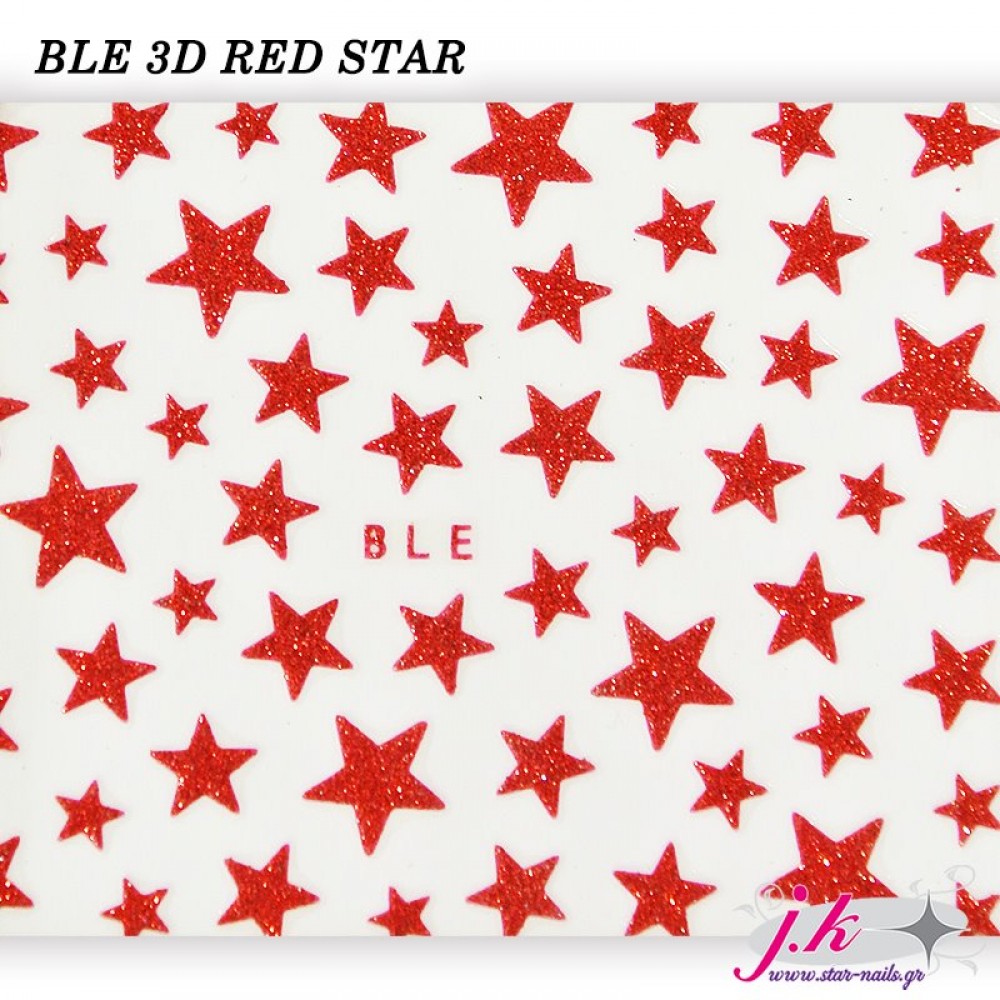 J.K Αυτοκόλλητα Νυχιών Ble Red Sticker (122206)