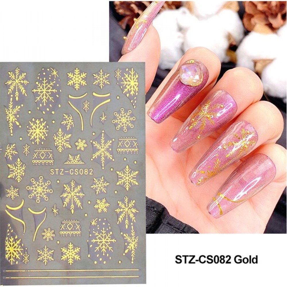 J.K Αυτοκόλλητα Νυχιών Stz-Cs082 Gold (122606)
