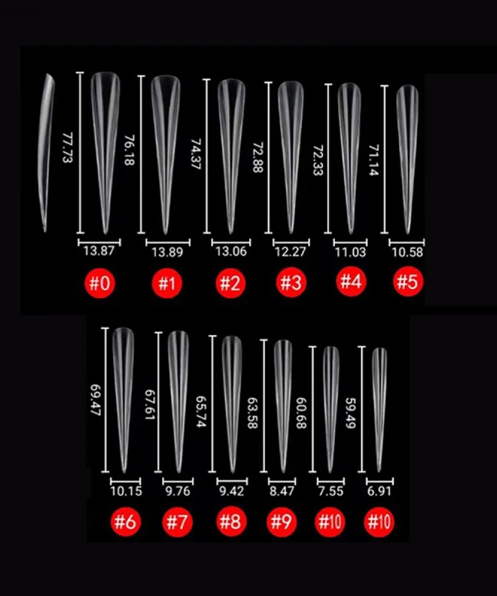 J.K Tip 6XL Stiletto  Clear (070127)
