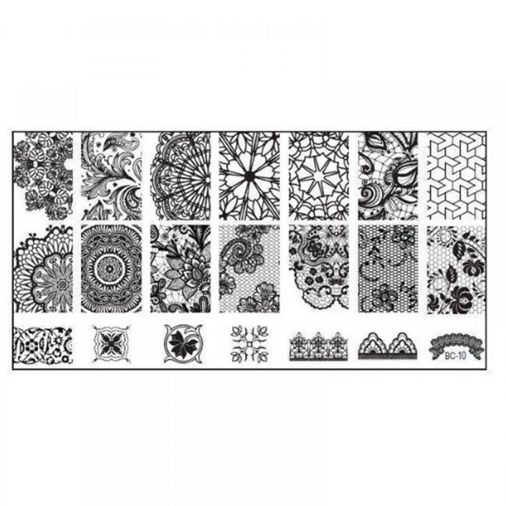 J.K Stamping Plate Για Σχέδια Nail Art Bc 10 (100656)