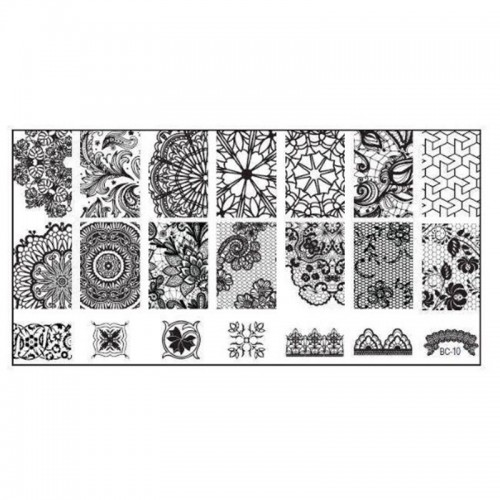 J.K Stamping Plate Για Σχέδια Nail Art Bc 10 (100656)
