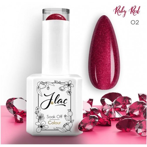 Jlac Ημιμόνιμο Βερνίκι Ruby Red 02