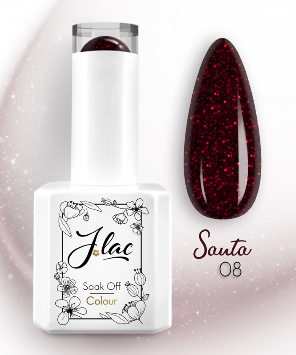 Jlac Ημιμόνιμο Βερνίκι Νυχιών – Santa 08 ,15ml