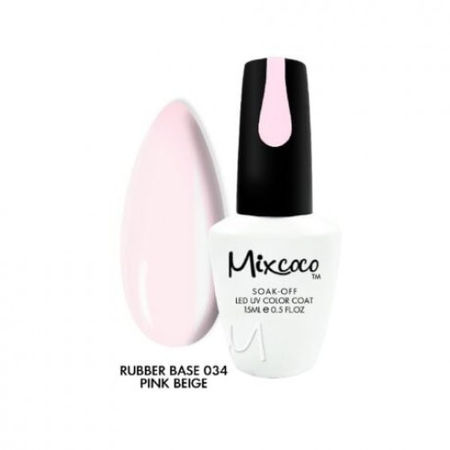 Mixcoco Rubber Base 34 Pink Beige 15ML