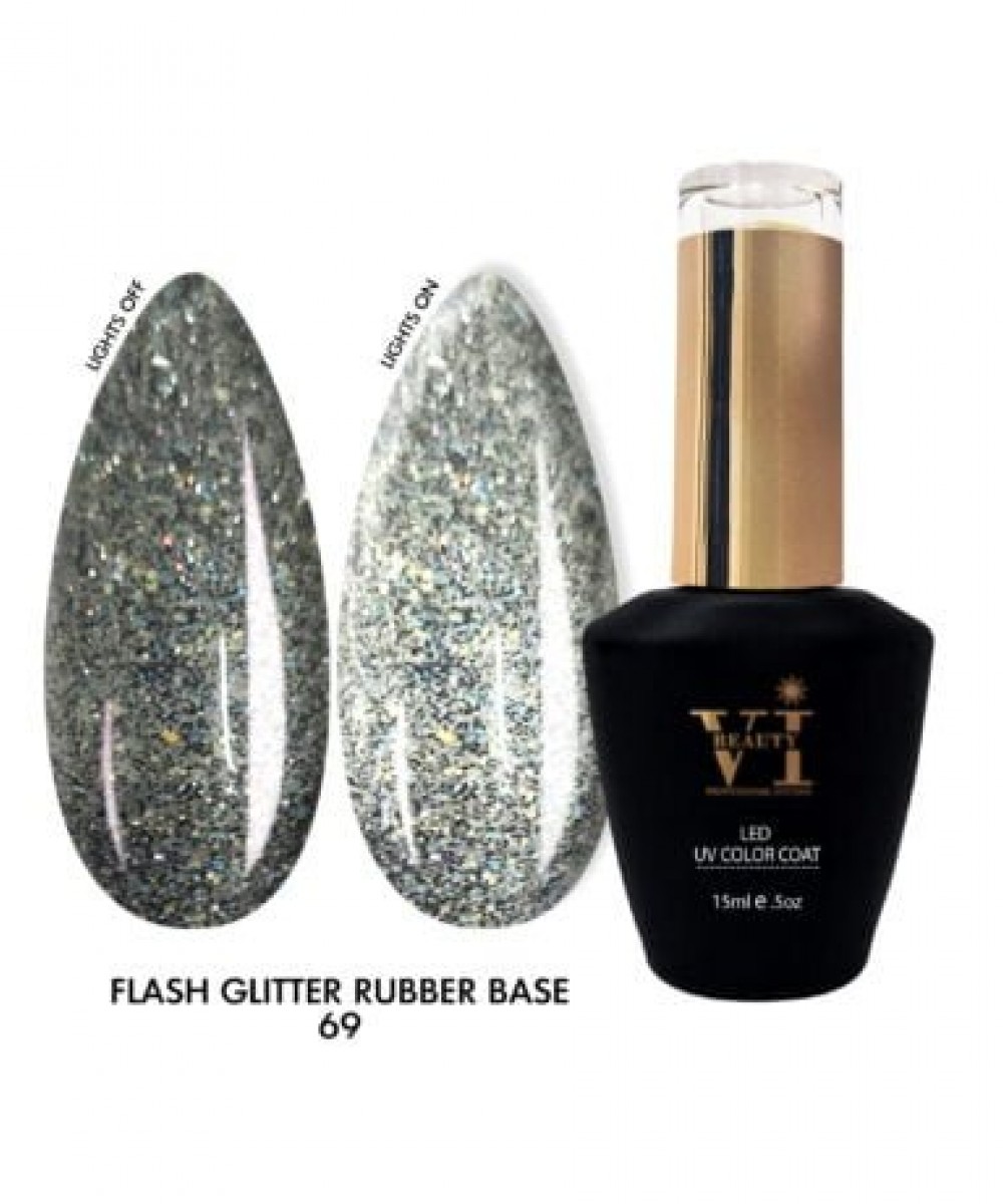 Mixcoco Disco Flash Glitter Rubber Base 69 15ml